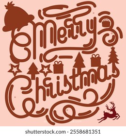 Merry Christmas Day Typography T-shirt design,  apparel, vector illustration, Christmas Day tree, retro style, typography, vintage