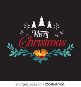 Merry Christmas Day Typography T-shirt design,  apparel, vector illustration, Christmas Day