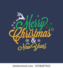 Merry Christmas Day Typography T-shirt design,  apparel, vector illustration, Christmas Day