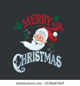 Merry Christmas Day Typography T-shirt design,  apparel, vector illustration, Christmas Day