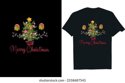 Merry Christmas Day Typography T-shirt design,  apparel, vector illustration, Christmas Day