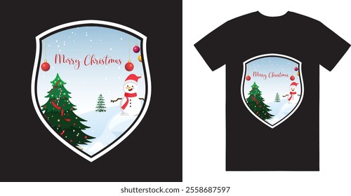 Merry Christmas Day Typography T-shirt design,  apparel, vector illustration, Christmas Day