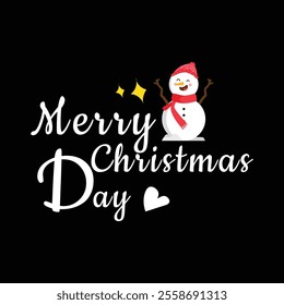 Merry Christmas Day Typography T-shirt design,  apparel, vector illustration, Christmas Day