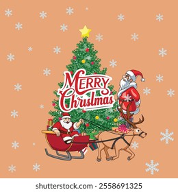 Merry Christmas Day Typography T-shirt design,  apparel, vector illustration, Christmas Day