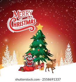 Merry Christmas Day Typography T-shirt design,  apparel, vector illustration, Christmas Day