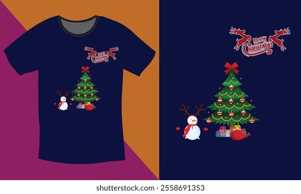 Merry Christmas Day Typography T-shirt design,  apparel, vector illustration, Christmas Day