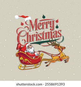 Merry Christmas Day Typography T-shirt design,  apparel, vector illustration, Christmas Day