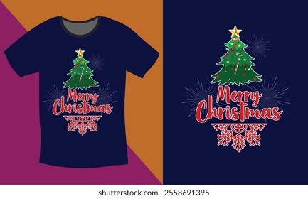 Merry Christmas Day Typography T-shirt design,  apparel, vector illustration, Christmas Day