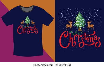 Merry Christmas Day Typography T-shirt design,  apparel, vector illustration, Christmas Day