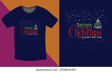 Merry Christmas Day Typography T-shirt design,  apparel, vector illustration, Christmas Day