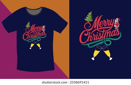 Merry Christmas Day Typography T-shirt design,  apparel, vector illustration, Christmas Day