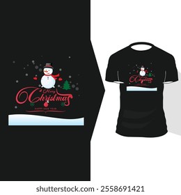 Merry Christmas Day Typography T-shirt design,  apparel, vector illustration, Christmas Day