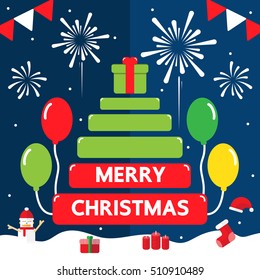 Merry christmas day : vector design for christmas holiday.