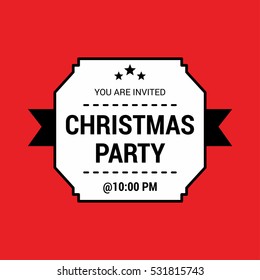 Merry Christmas decorated Red label and with blessing message Xmas and Happy New year Enjoy! Lettering