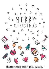merry christmas decoration background vector design