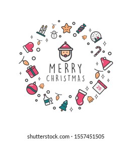 merry christmas decoration background vector design