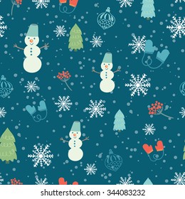 Merry Christmas decoration background. Vector illustration with decorative elements. 