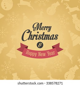 Merry Christmas with decoration icons design, vector illustration 10 eps graphic.