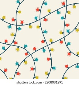 merry Christmas decorative light vector illustration design pattern. Christmas decoration design pattern. EPS file format. 