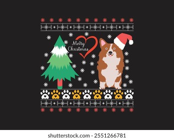 Merry Christmas decorative vector art Christmas t shirt design
