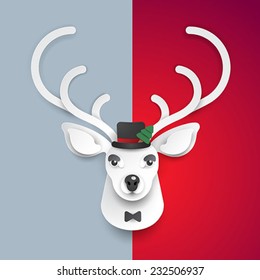 merry christmas deer background