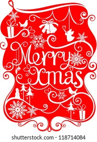 Merry Christmas delicate frame, two colours for your choice.