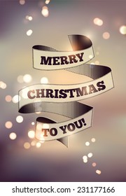 Merry Christmas design. Blurry vector background. Eps 10.