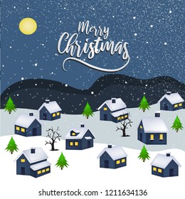 Merry Christmas Design with character and Background. Creative design for your Christmas background. vector illustration