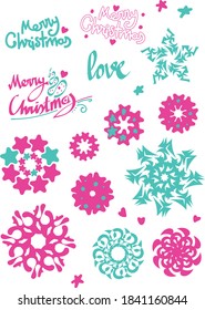 Merry Christmas, design element set