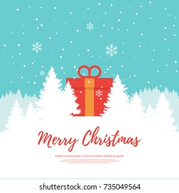 Merry Christmas design element template, can be used for background, poster, backdrop, brochure, leaflet, publication, vector illustration