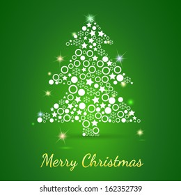 Merry Christmas design greeting card background, vector illustration