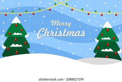 merry christmas design on blue background. design for banner. design for cover. Christmas celebration.