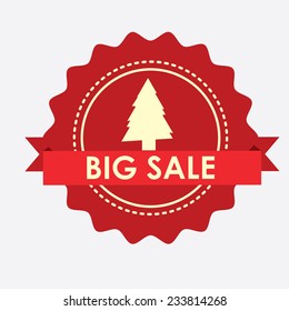Merry Christmas design over white background, vector illustration.
