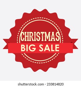 Merry Christmas design over white background, vector illustration.