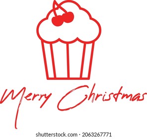 Merry Christmas design for print or use as poster, card, flyer or T Shirt