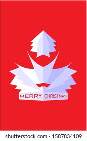 Merry Christmas Design in Red and White Color Theme