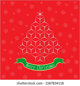 Merry Christmas Design in Red and White Color Theme