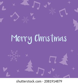Merry Christmas design template for social media, poster, sticker, etc with vector editable format file