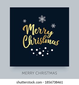 Feliz plantilla de diseño navideño. Caligrafía de vacaciones de invierno para su tarjeta de regalo.
