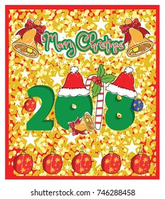 Merry christmas design vector