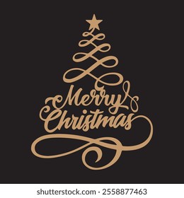 Merry Christmas design vector art illustration