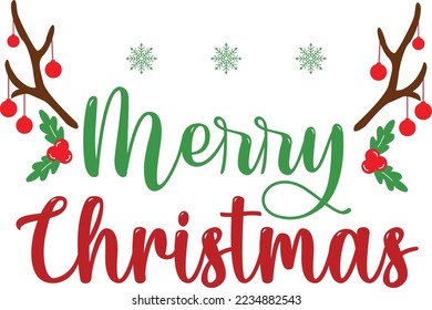 Diseño navideño merry, archivo vectorial
