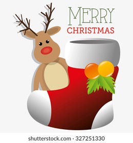 merry christmas design, vector illustration eps10 graphic 