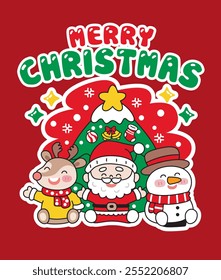 Merry Christmas  Design vector for tee