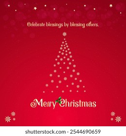 Merry Christmas. Digital, Social Media Wishes Post Vector Design. greeting Card, Post card