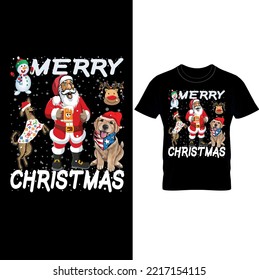  Merry Christmas Dog,Santa and Beer T-Shirt Design with Xmas vector Graphic, Gift For Family Shirt, Christmas Dog Shirt,Merry Christmas Family Shirts,Matching Christmas Dog Shirts.