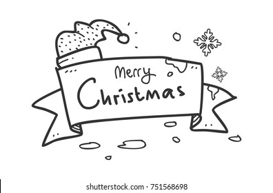 merry christmas doodle