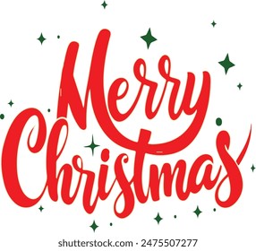 Merry Christmas drawing text in PNG