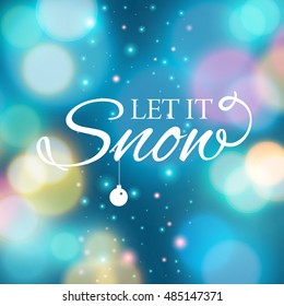 Merry Christmas e-card template. Vector illustration.