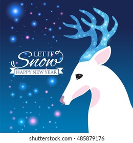Merry Christmas e-card template. Vector illustration.